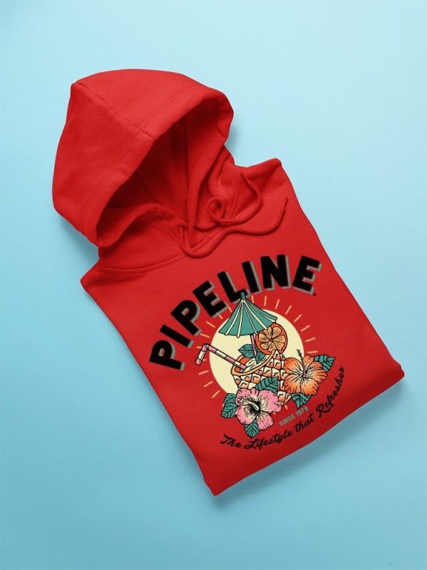 PIPELINE “Paradise Infused” Men's Long Sleeve Graphic Hoodie