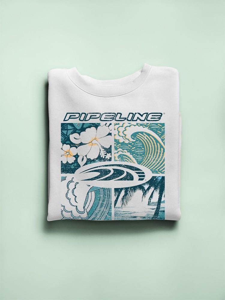 PIPELINE “4 Square” Men’s Long Sleeve Graphic Sweatshirt - Image 3