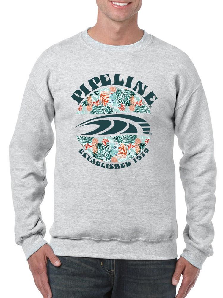 PIPELINE “Circular Floral” Men’s Long Sleeve Graphic Sweatshirt - Image 1