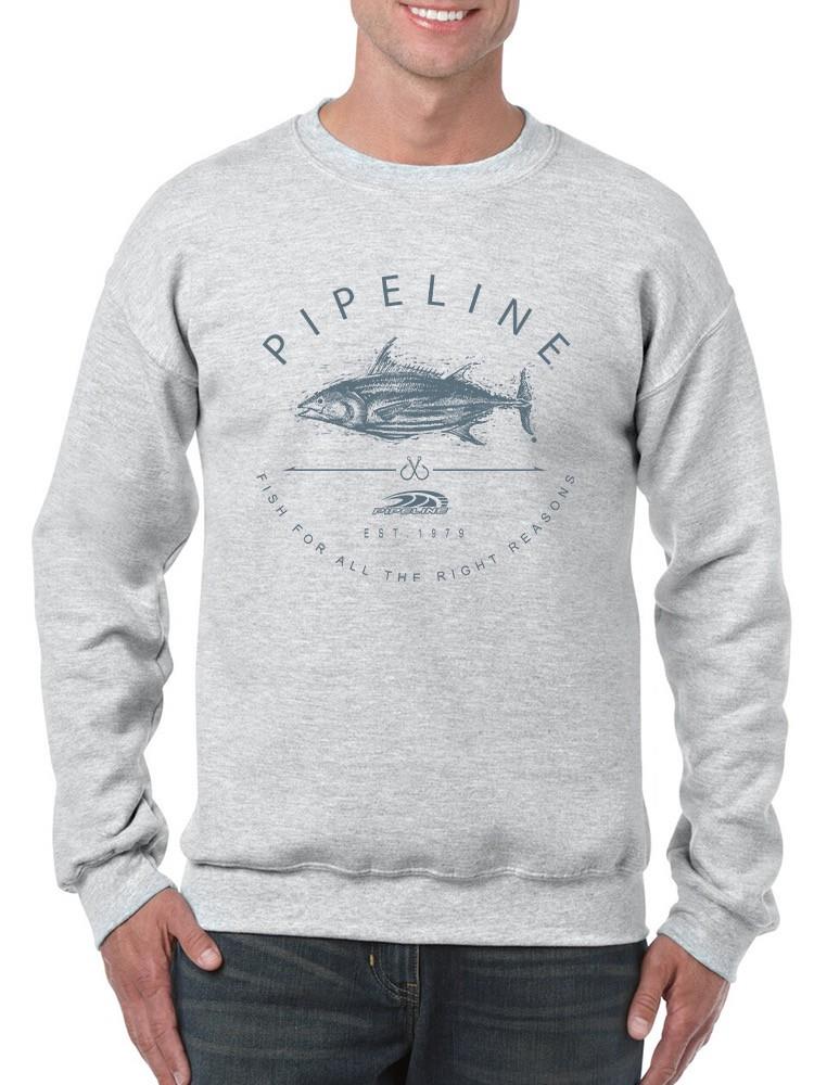 PIPELINE “Fish 4 All” Men’s Long Sleeve Graphic Sweatshirt - Image 1