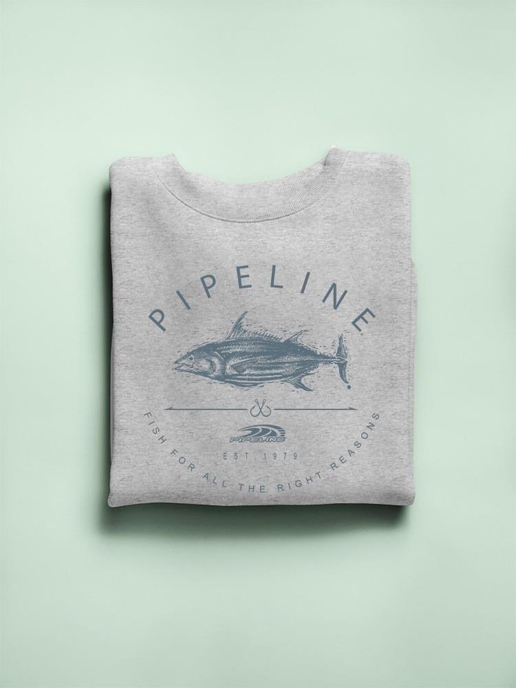 PIPELINE “Fish 4 All” Men’s Long Sleeve Graphic Sweatshirt - Image 3