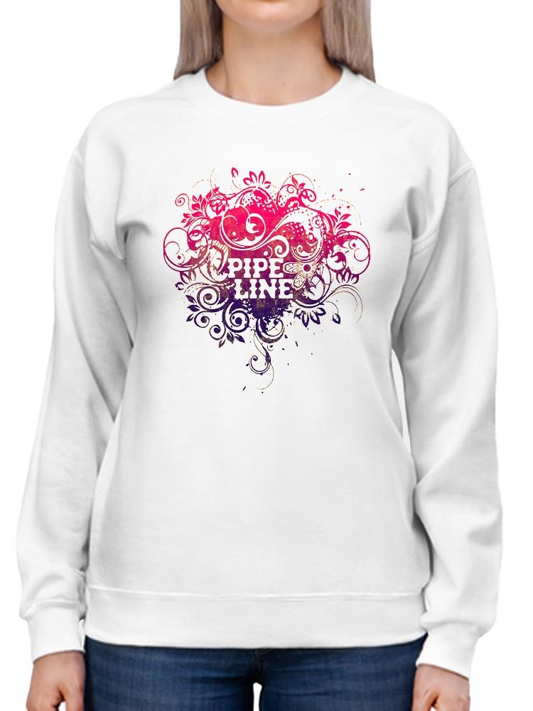 PIPELINE Waveflower “Vines” Women’s Long Sleeve Graphic Sweatshirt - Image 1