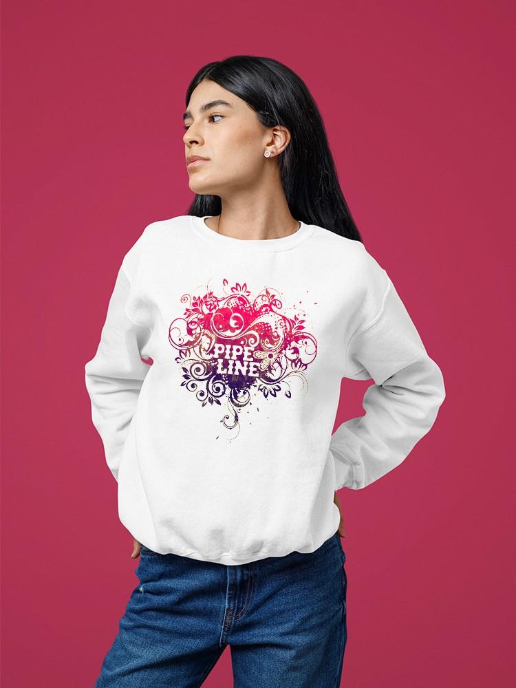PIPELINE Waveflower “Vines” Women’s Long Sleeve Graphic Sweatshirt - Image 2