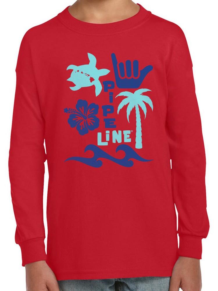 PIPELINE “Turtle Bay” Toddler Long Sleeve Graphic Tee - Image 1