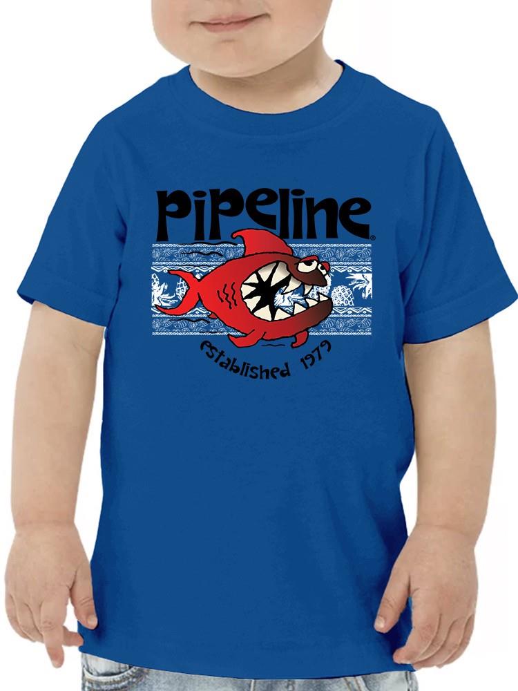 PIPELINE “Shark Alert” Toddler Short Sleeve Graphic Tee - Image 1