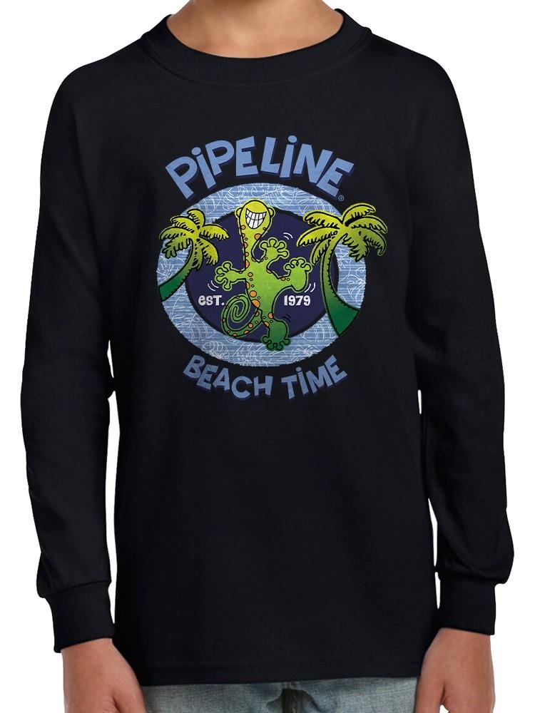 PIPELINE “Dancing Gecko” Toddler Long Sleeve Graphic Tee - Image 1