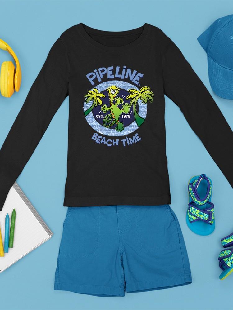 PIPELINE “Dancing Gecko” Toddler Long Sleeve Graphic Tee - Image 3