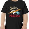 PIPELINE “Surfing Dino Skeleton” Toddler Short Sleeve Graphic Tee - Thumbnail Image 1