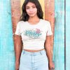 PIPELINE Waveflower “Scribble” Women’s Graphic Crop Top - Thumbnail Image 3