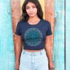 PIPELINE Waveflower “Mandala” Women’s Graphic Crop Top - Thumbnail Image 3