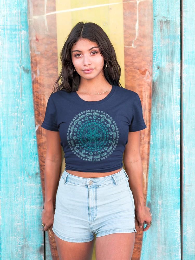 PIPELINE Waveflower “Mandala” Women’s Graphic Crop Top - Image 3