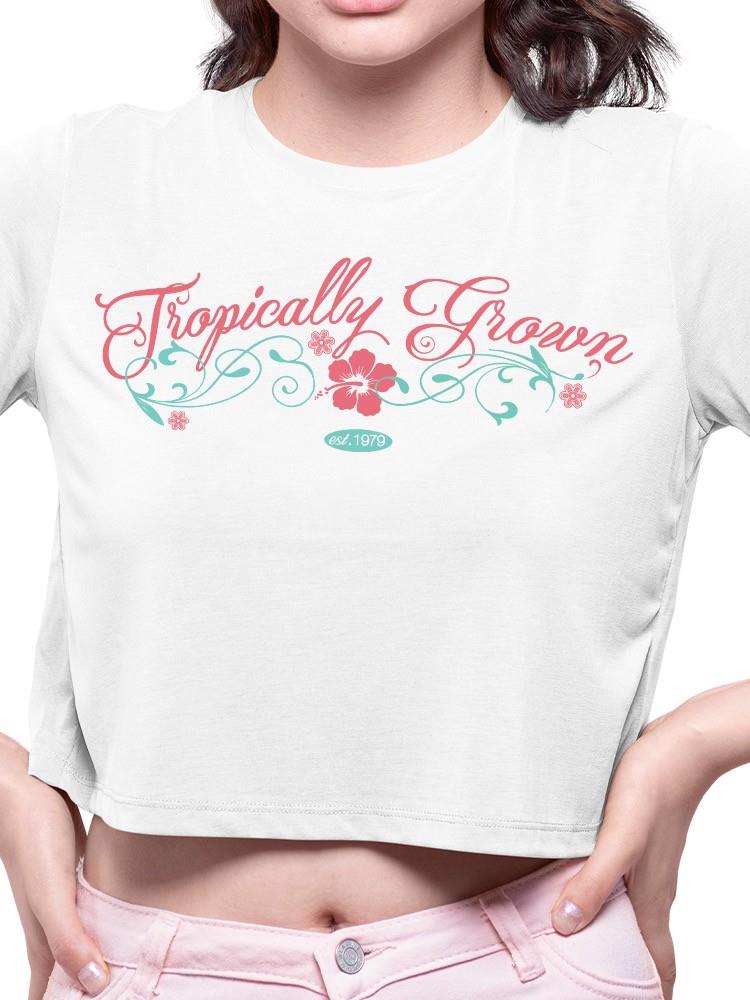 PIPELINE Waveflower “Tropically Grown” Women’s Graphic Crop Top - Image 1
