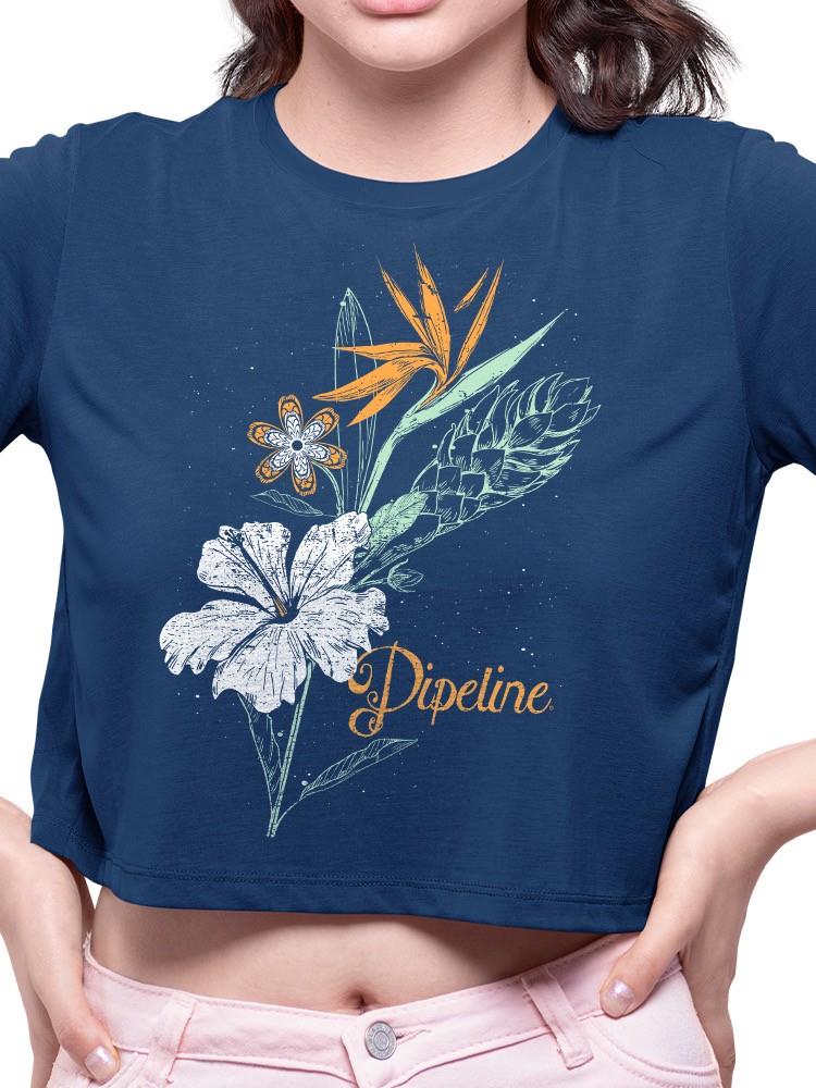 PIPELINE Waveflower “Scent” Women’s Graphic Crop Top - Image 1