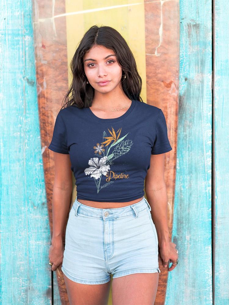 PIPELINE Waveflower “Scent” Women’s Graphic Crop Top - Image 3
