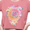 PIPELINE Waveflower “Good Vibes” Women’s Graphic Crop Top - Thumbnail Image 1