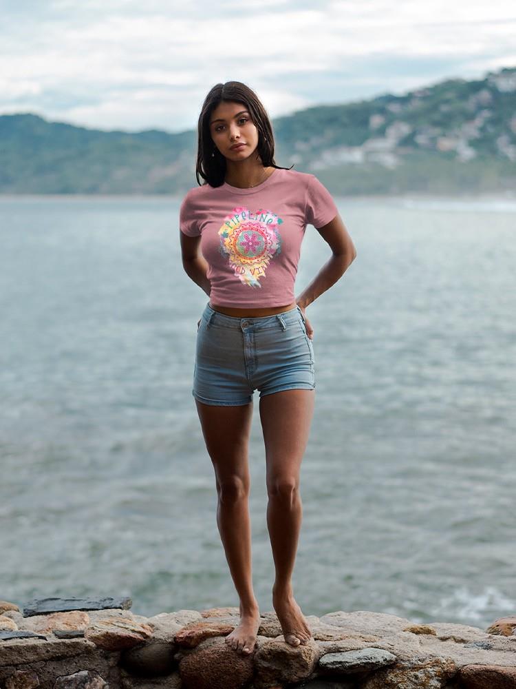 PIPELINE Waveflower “Good Vibes” Women’s Graphic Crop Top - Image 2