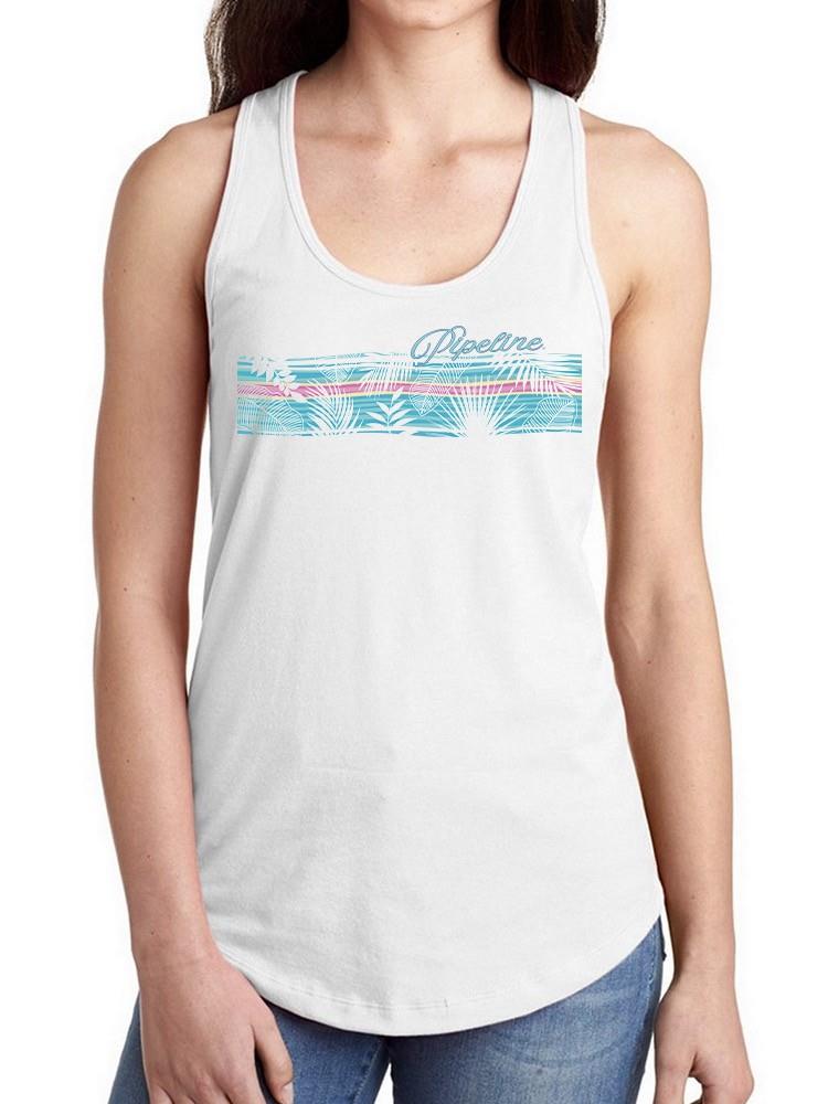 PIPELINE Waveflower “Leaf” Women’s Graphic Tank Top - Image 1