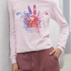 PIPELINE Waveflower “Peace & Love” Women’s Long Sleeve Graphic Tee - Thumbnail Image 2