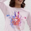 PIPELINE Waveflower “Peace & Love” Women’s Long Sleeve Graphic Tee - Thumbnail Image 3