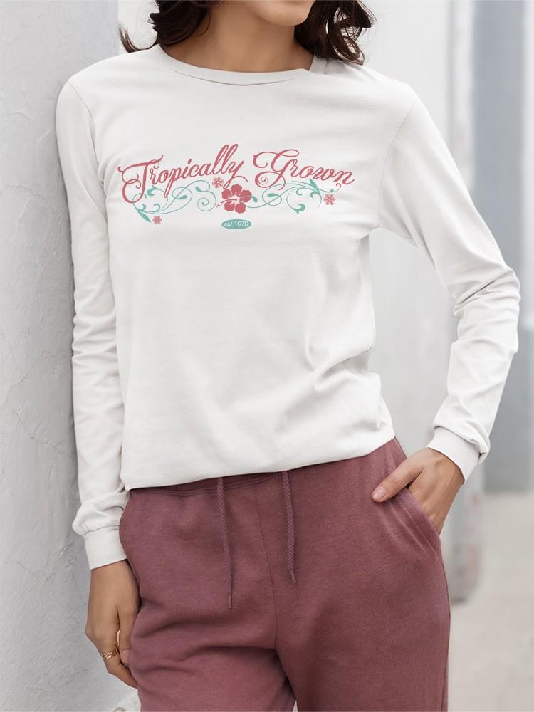 PIPELINE Waveflower “Tropically Grown” Women’s Long Sleeve Graphic Tee - Image 2