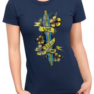 PIPELINE Waveflower “Live Love & Surf” Women’s Short Sleeve Graphic Tee