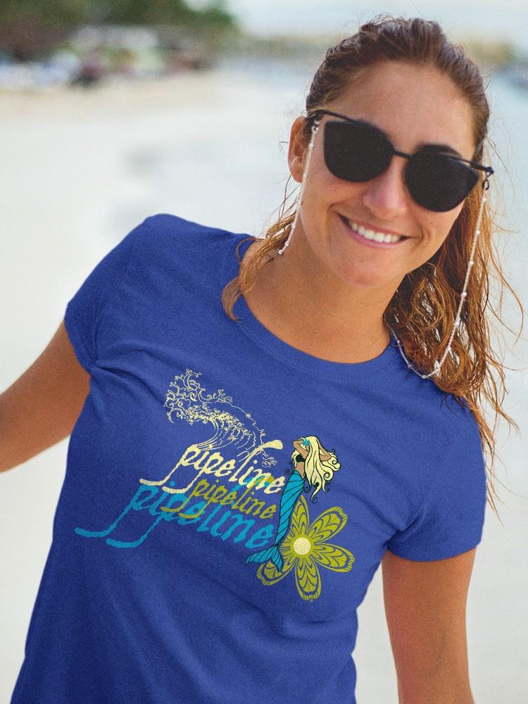 PIPELINE Waveflower “Mermaid” Women’s Short Sleeve Graphic Tee - Image 2