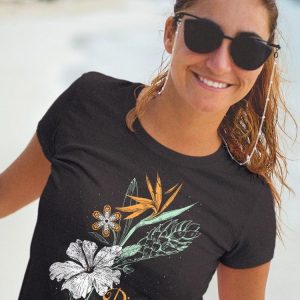 PIPELINE Waveflower “Scent” Women’s Short Sleeve Graphic Tee