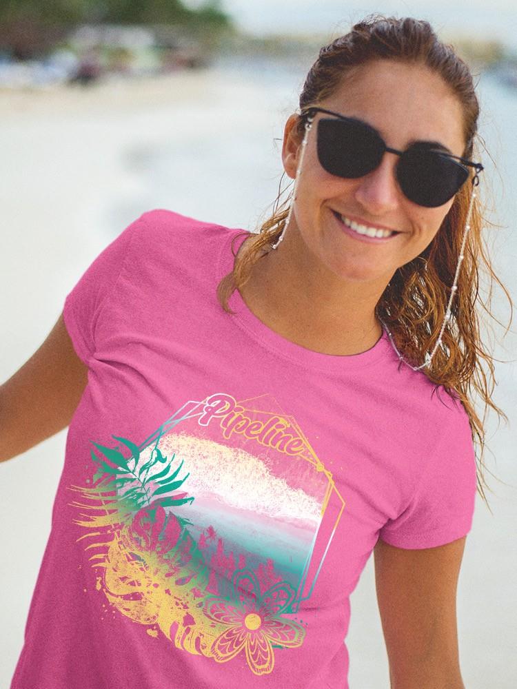 PIPELINE Waveflower “Tides” Women’s Short Sleeve Graphic Tee - Image 2