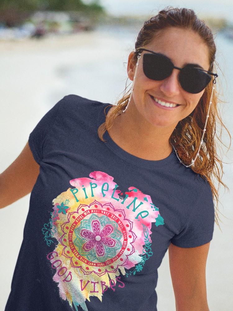 PIPELINE Waveflower “Good Vibes” Women’s Short Sleeve Graphic Tee - Image 2