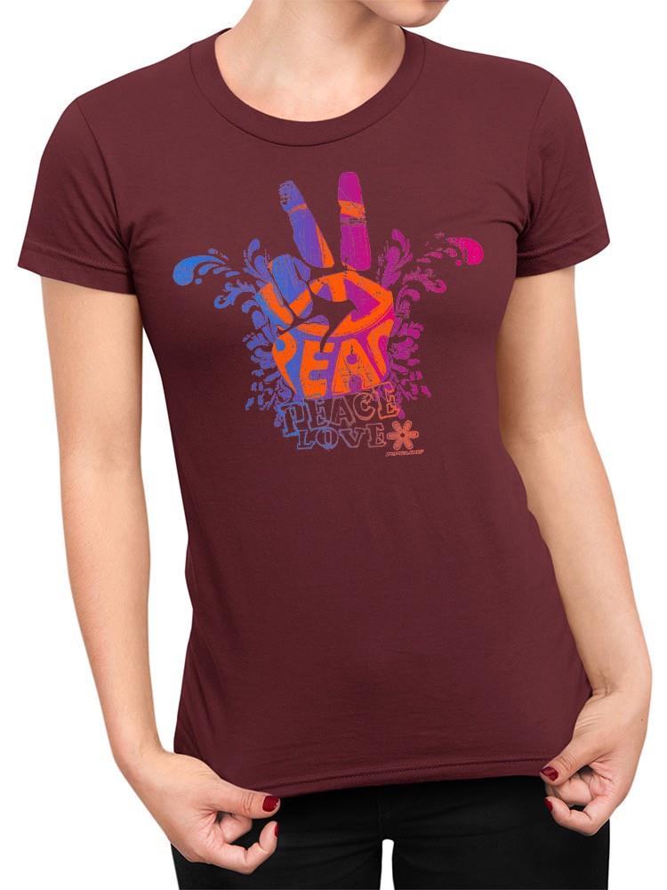 PIPELINE Waveflower “Peace & Love” Women’s Short Sleeve Graphic Tee - Image 1