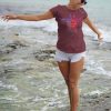 PIPELINE Waveflower “Peace & Love” Women’s Short Sleeve Graphic Tee - Thumbnail Image 3
