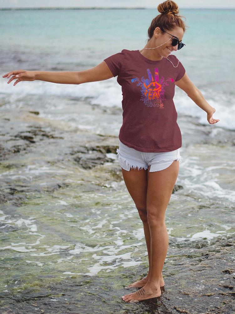 PIPELINE Waveflower “Peace & Love” Women’s Short Sleeve Graphic Tee - Image 3