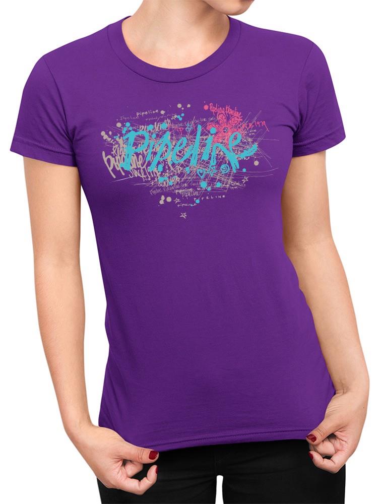 PIPELINE Waveflower “Scribble” Women’s Short Sleeve Graphic Tee - Image 1