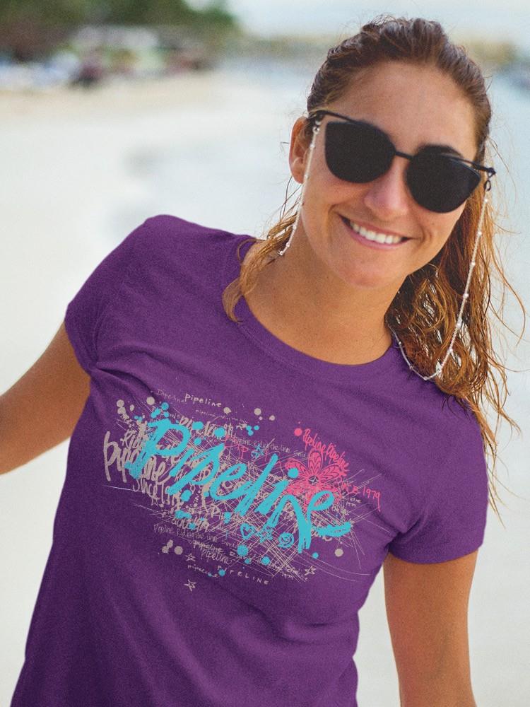 PIPELINE Waveflower “Scribble” Women’s Short Sleeve Graphic Tee - Image 2