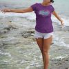 PIPELINE Waveflower “Scribble” Women’s Short Sleeve Graphic Tee - Thumbnail Image 3