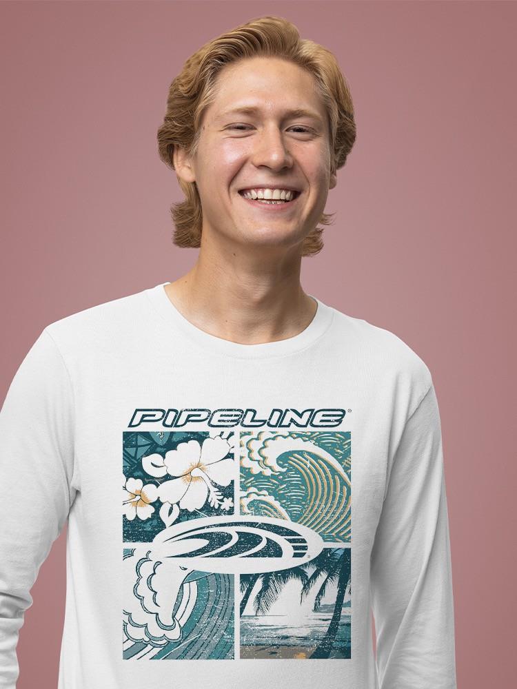 PIPELINE “4 Square” Men’s Long Sleeve Graphic Tee - Image 2